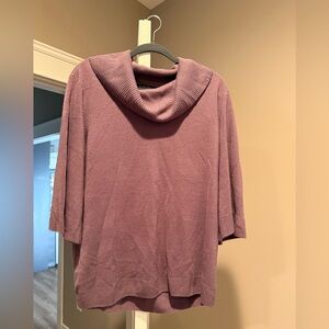 Women's Cowl Neck Sweater - Mauve